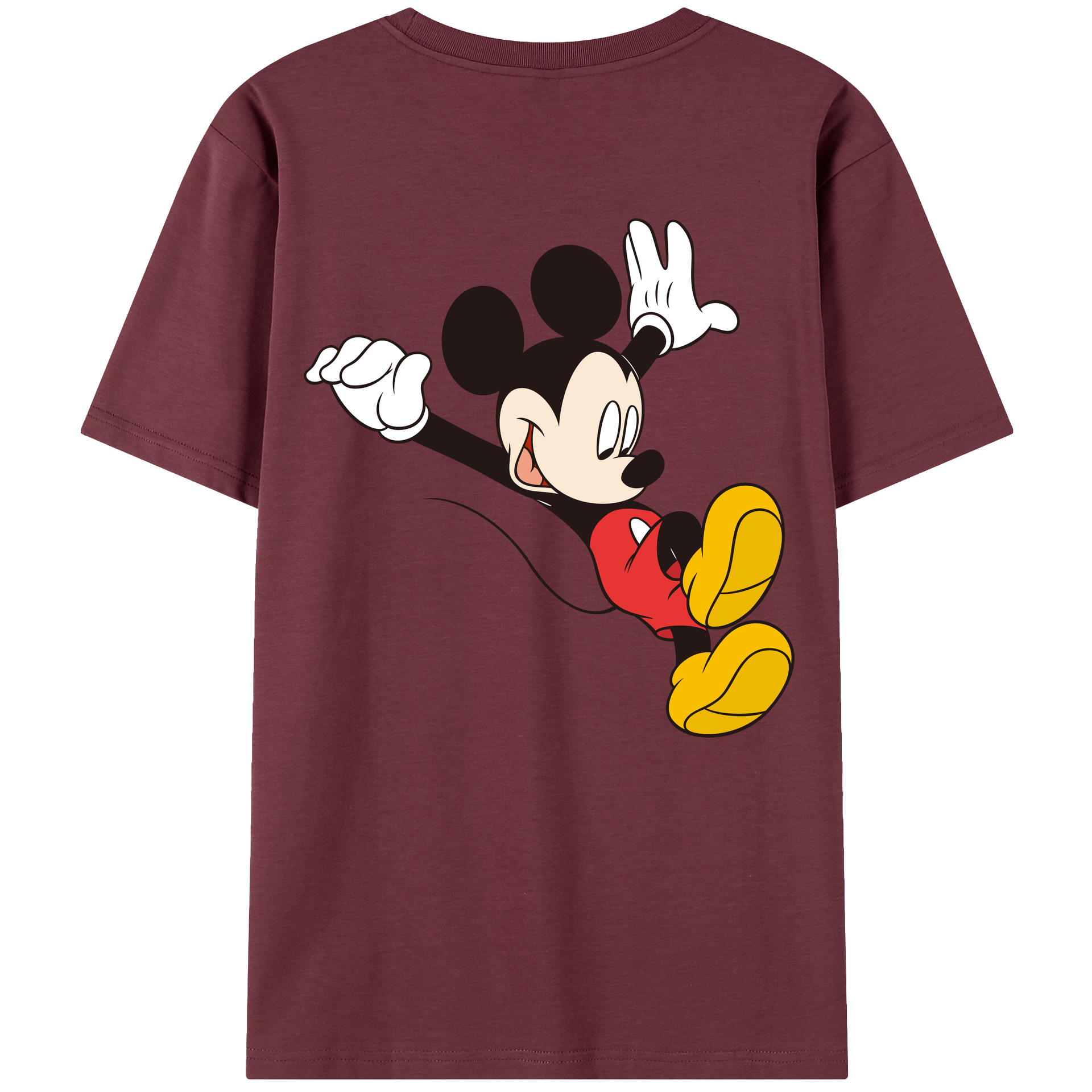 （画像用） ミッキーマウス Mickey Mouse 綿100％半袖Tシャツ（背面プリント）